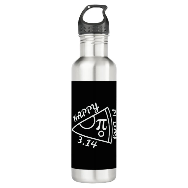 Pi Day Happy Pi Day Stainless Steel Water Bottle (Front)