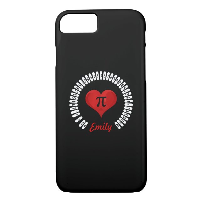 Pi Day Heart Math Digits 3.14 Mathematics Funny Case-Mate iPhone Case (Back)