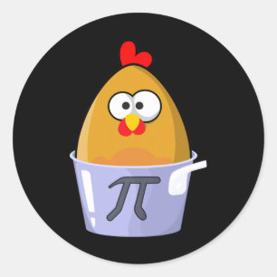 Pi Day Humorous Chicken Pot Pie Math Lover Novelty Classic Round Sticker