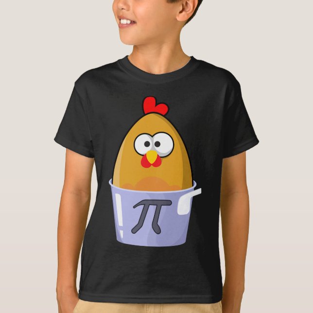 Pi Day Humorous Chicken Pot Pie Math Lover Novelty T-Shirt (Front)
