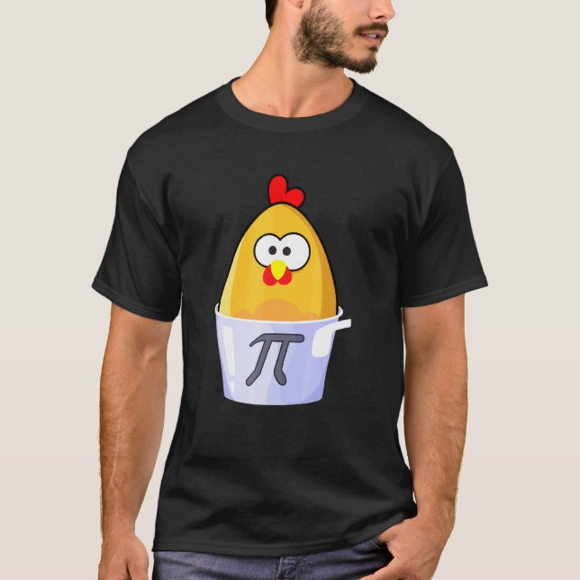 Pi Day Humorous Chicken Pot Pie Math Lover Novelty T-Shirt (Front)