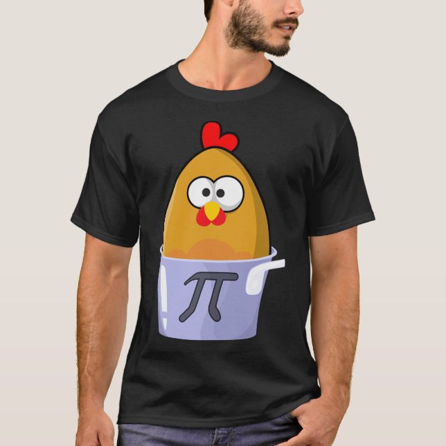 Pi Day Humorous Chicken Pot Pie Math Lover Novelty T-Shirt (Front)