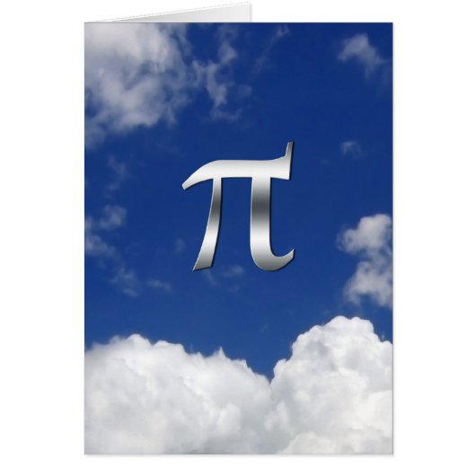 'Pi day humorous in sky Cards (Front)