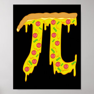 Pi Day Kids Pizza Pi Funny Math Food  Poster