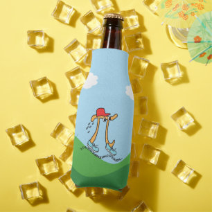 Pi Day - Long Running © - Funny Pi Guy Bottle Cooler