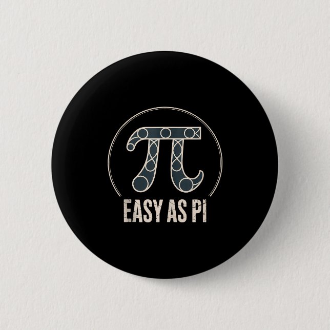 Pi Day March 14 Math Nerd Pie Food Funny Gift Outf Button (Front)