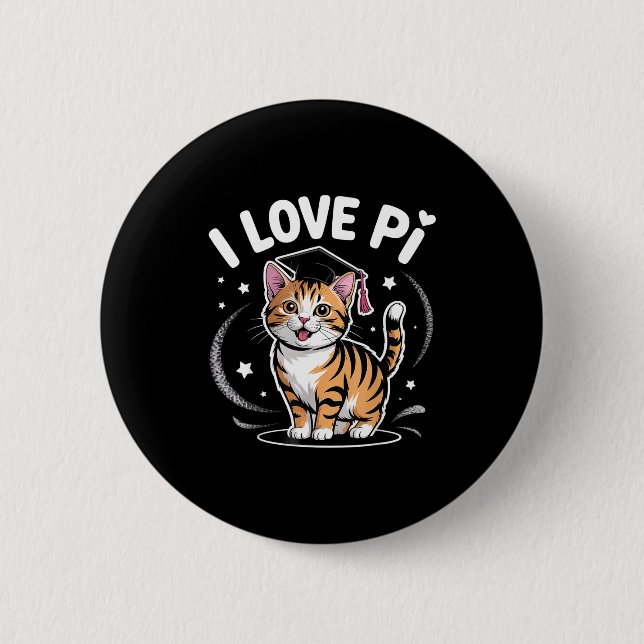 Pi Day March 14 Math Nerd Pie Food Funny Gift Outf Button (Front)