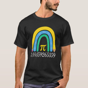 Pi Day Matching Math Physic Teacher Rainbow Funny T-Shirt