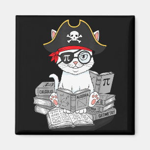 Pi Day Math Cat Nerd Math Pirate Teacher Student A Magnet
