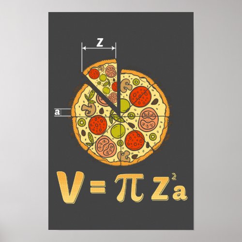 Pi Day Math Class Teacher Pizza Gag Poster