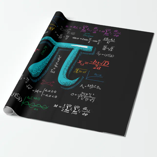 Pi Day Math Equation Mathematic Teacher Student Wrapping Paper Zazzle