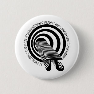 Pi Day Math Geek Infinity Pinback Button
