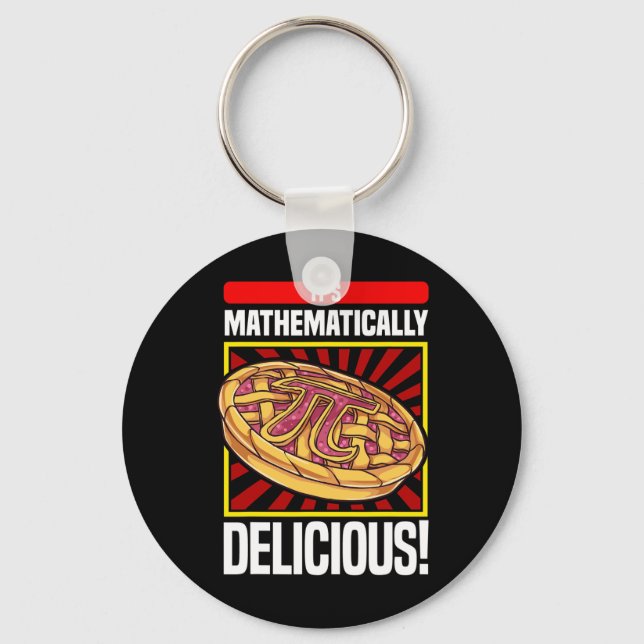 Pi Day Math Lover Apple Pie  Keychain (Front)