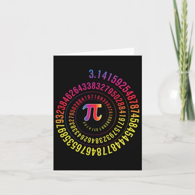 Pi Day Math Nerd Geek 3.1415 Irrational Number Pi  Card (Front)