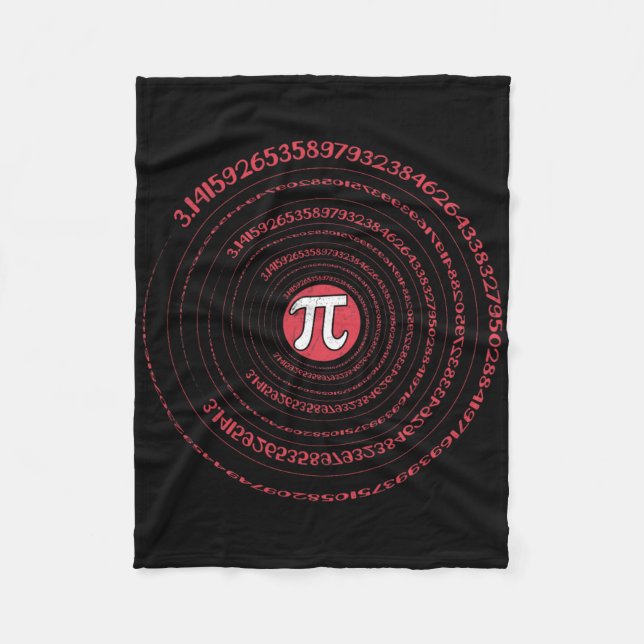 Pi Day Math Nerd Geek 3.1415 Irrational Number Pi  Fleece Blanket (Front)
