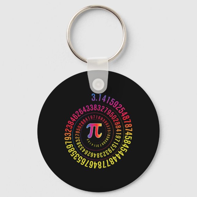 Pi Day Math Nerd Geek 3.1415 Irrational Number Pi  Keychain (Front)