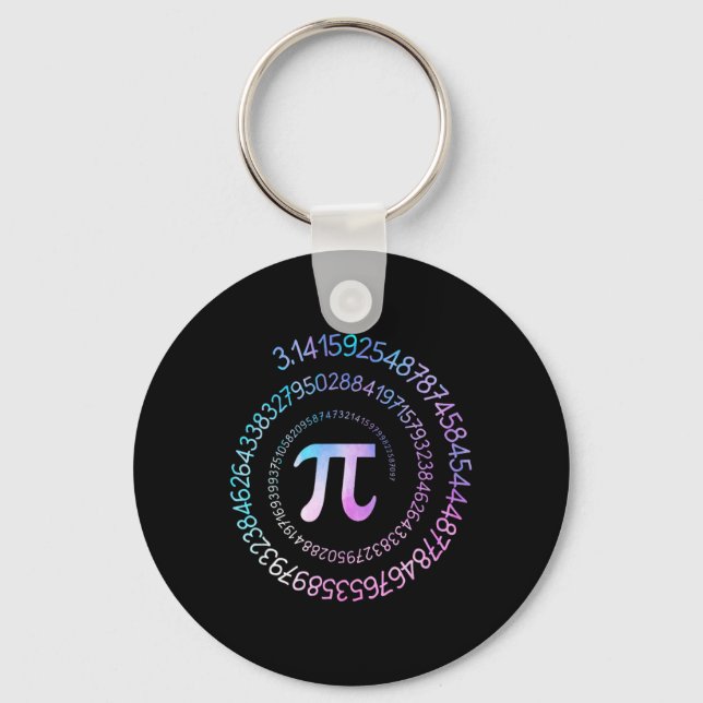 Pi Day Math Nerd Geek 3.1415 Irrational Number Pi  Keychain (Front)