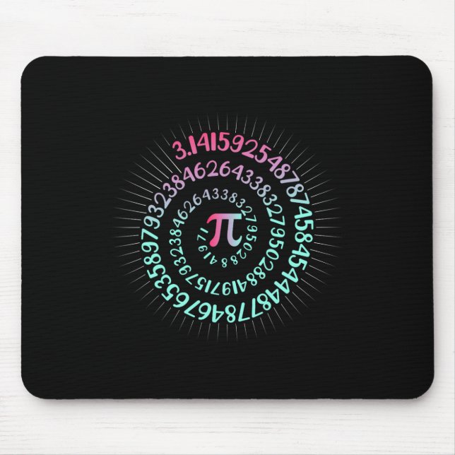 Pi Day Math Nerd Geek 3.1415 Irrational Number Pi  Mouse Pad (Front)