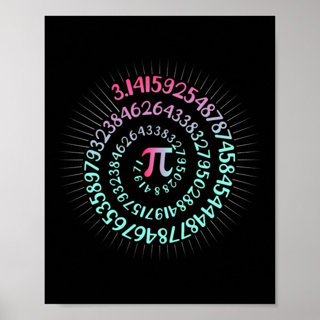 Pi Day Math Nerd Geek 3.1415 Irrational Number Pi  Poster (Front)