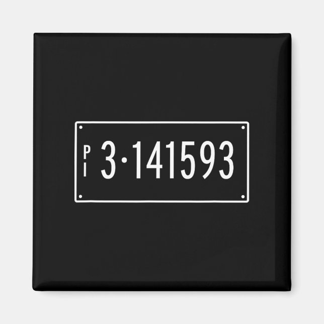 Pi Day Math Number Plate Geometry Trigonometry  Magnet (Front)