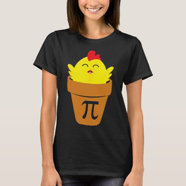 Pi Day Math T Shirt Funny Chicken Pot Pie T Shirt  (Front)