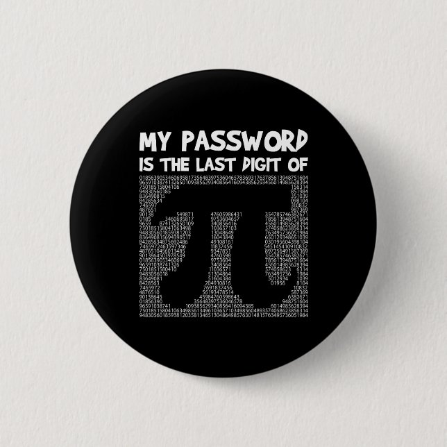 Pi Day Math Teacher Student Geek Saying Funny Nove Button (Front)