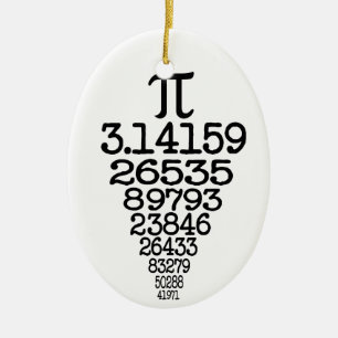 Pi Day Nerd Ceramic Ornament