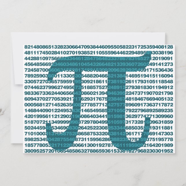 Pi Day numbers Invitation (Front)