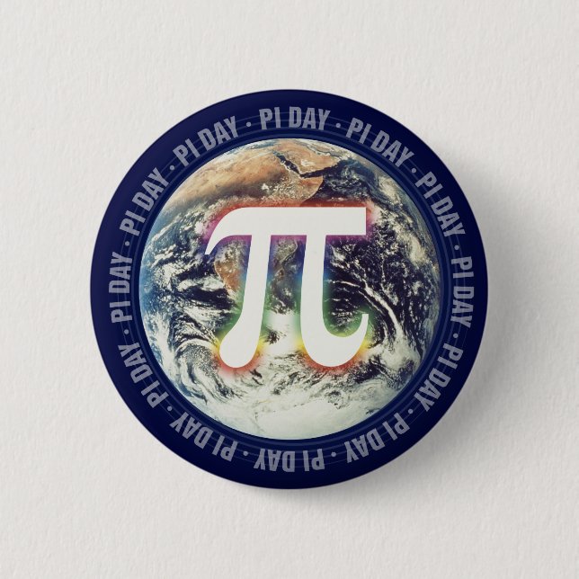 Pi Day on Earth | Math Button (Front)
