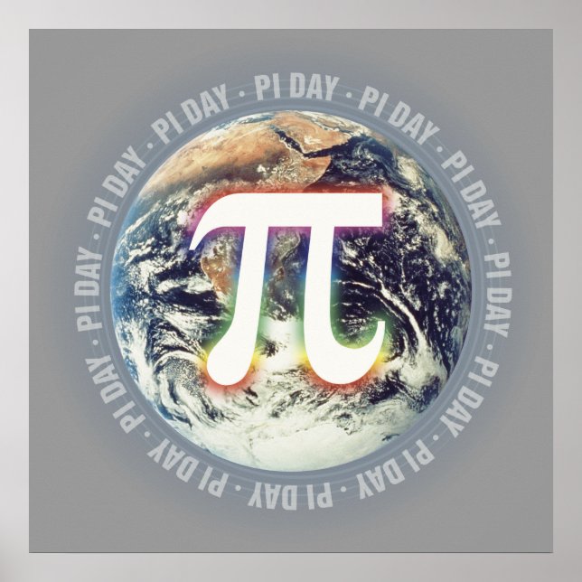 Pi Day on Earth - Math poster (Front)