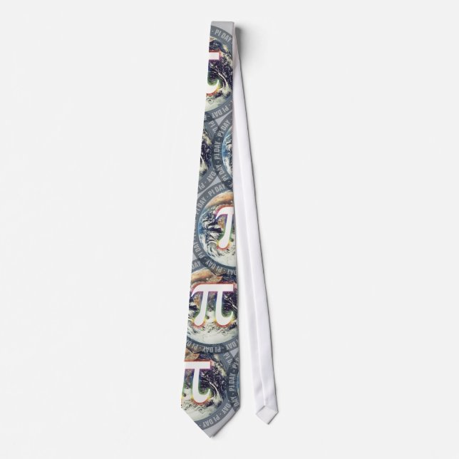 Pi Day on Earth pattern - Tie (Front)