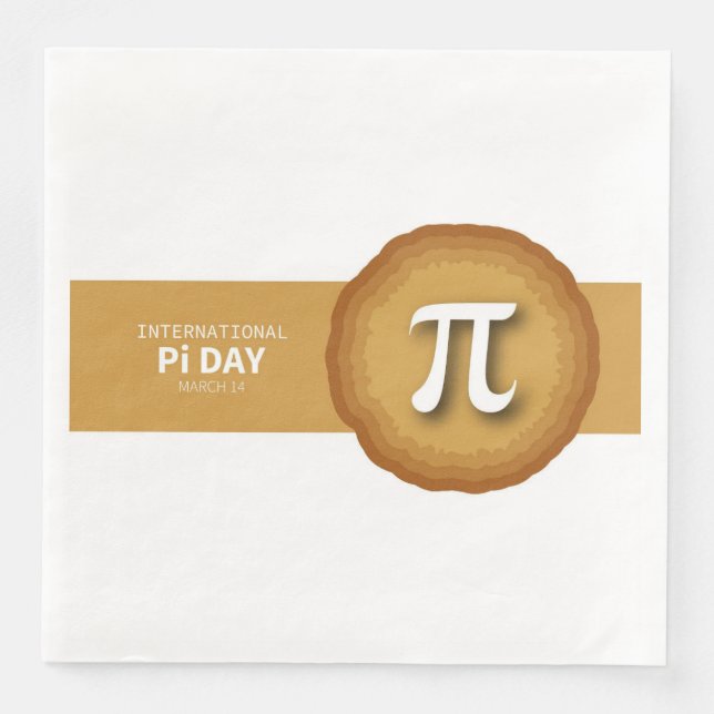 Pi Day Paper Dinner Napkins (Front)
