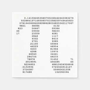 Pi Day Paper Napkins