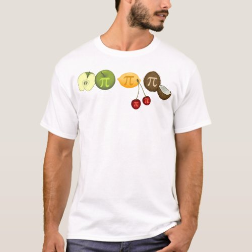 Pi Day Pi on various fruit T_Shirt