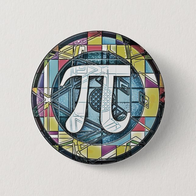 Pi Day Pi Symbols Button (Front)