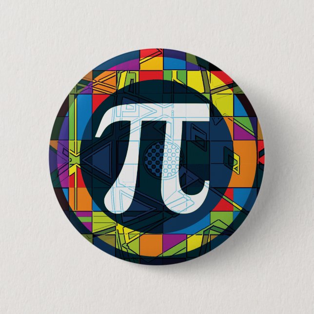 Pi Day Pi Symbols Button (Front)