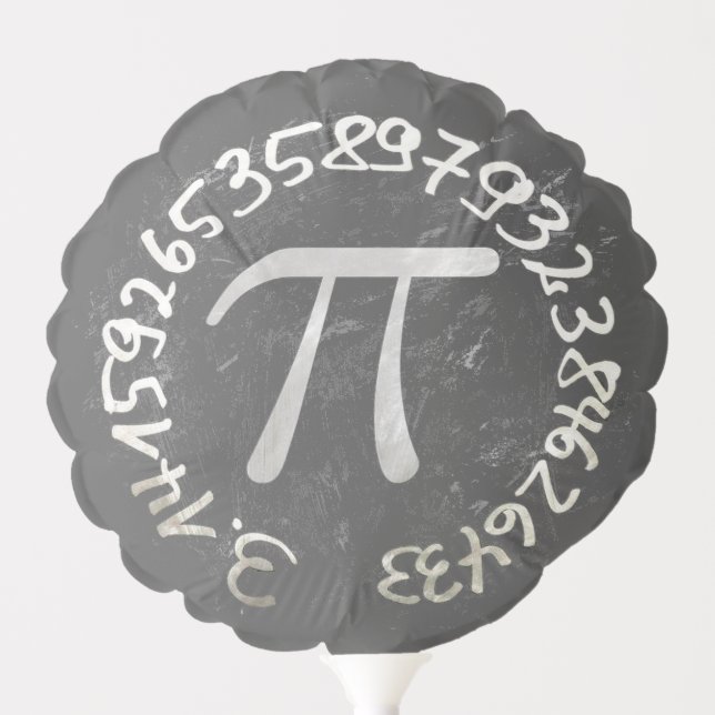 Pi Day PiDay Chalkboard Education Balloon (Front)