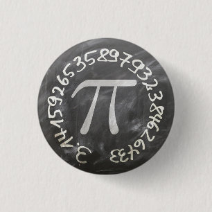 Pi Day PiDay Chalkboard Education Button