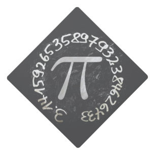 Pi Day PiDay Chalkboard Education Graduation Cap Topper