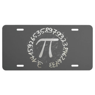 Pi Day PiDay Chalkboard Education License Plate