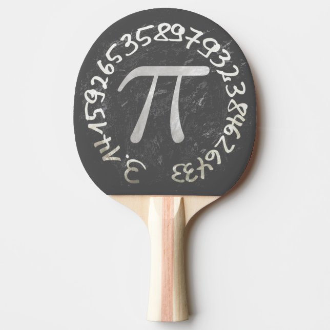 Pi Day PiDay Chalkboard Education Ping Pong Paddle (Front)