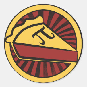 Pi Day Pie Classic Round Sticker