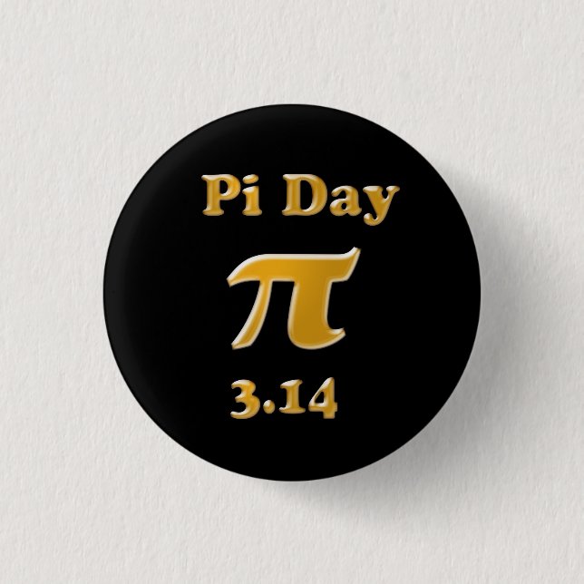 Pi Day Pinback Button (Front)