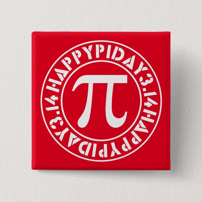 Pi Day Pinback Button (Front)