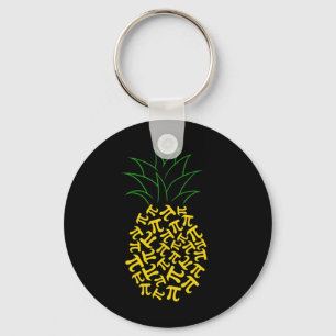 Pi Day Pineapple Math Teacher 3 Keychain