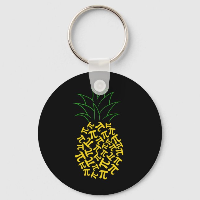 Pi Day Pineapple Math Teacher 3 Keychain (Front)