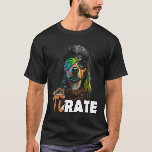 Pi Day Pirate Dog 3 14 Math Science Teacher Pi Rat T_Shirt