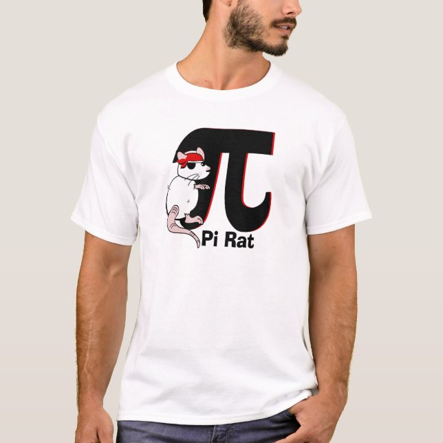 Pi Day Pirate Rat T-Shirt (Front)