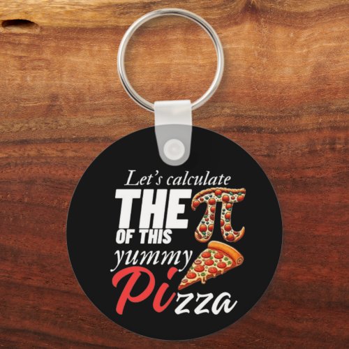pi day pizza keychain