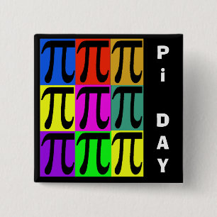 Pi Day Pop Art Pins